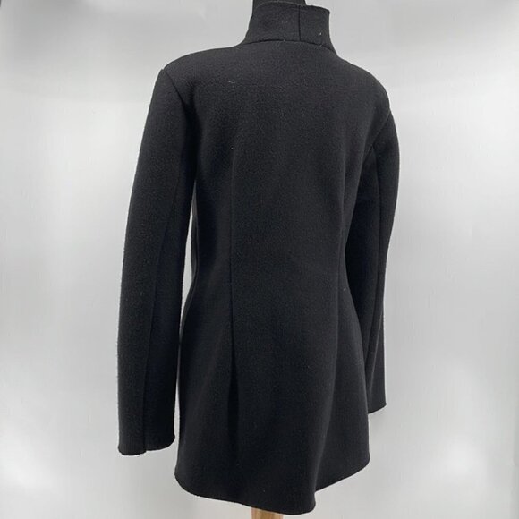 REBECCA King asymmetrical button jack sweater button wool blend minimalist sz S - Picture 11 of 14